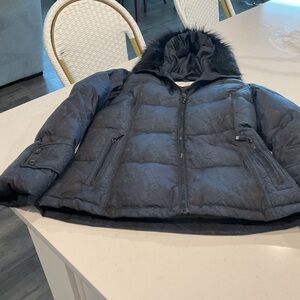 Calvin Klein Snakeskin Pattern puffer coat
